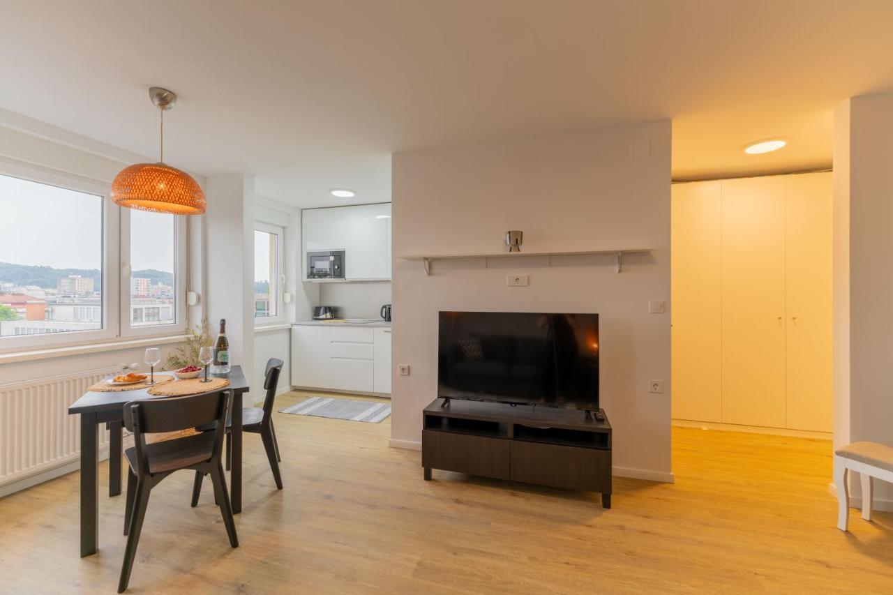 Elegant Tour As Studio Gilly With Open Views And A Balcony In The Center Любляна Екстер'єр фото